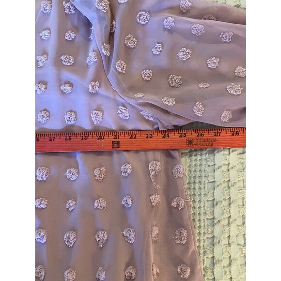 Forgotten Grace Dusty Rose Pink Long Sleeve V Neck Pokadot Size 1X Top Blouse - Picture 9 of 10